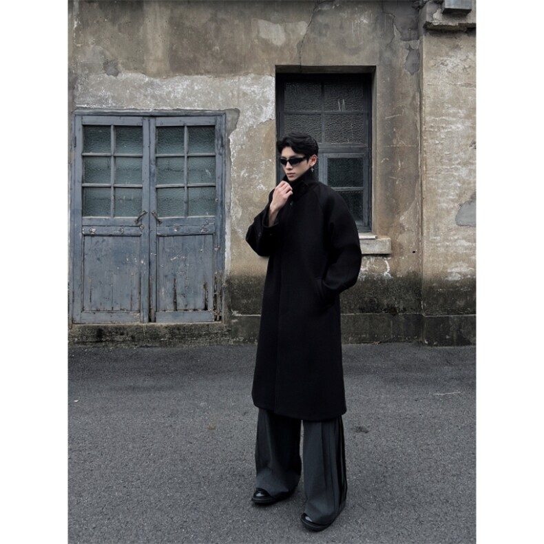 【现货】加厚超长款秋冬男士呢大衣韩版潮流大衣DY008P128，男装毛呢大衣，星座1004（原星座815-3）