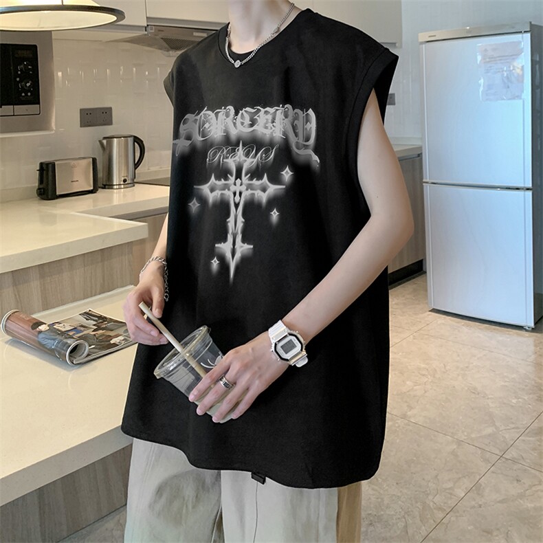 量大优可提供视频2024夏美式麂皮绒背心HD019-1-BP2457-P18,男装背心/马甲,电商019-1