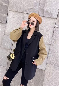 （现货） 秋季新款拼色西装外套图片