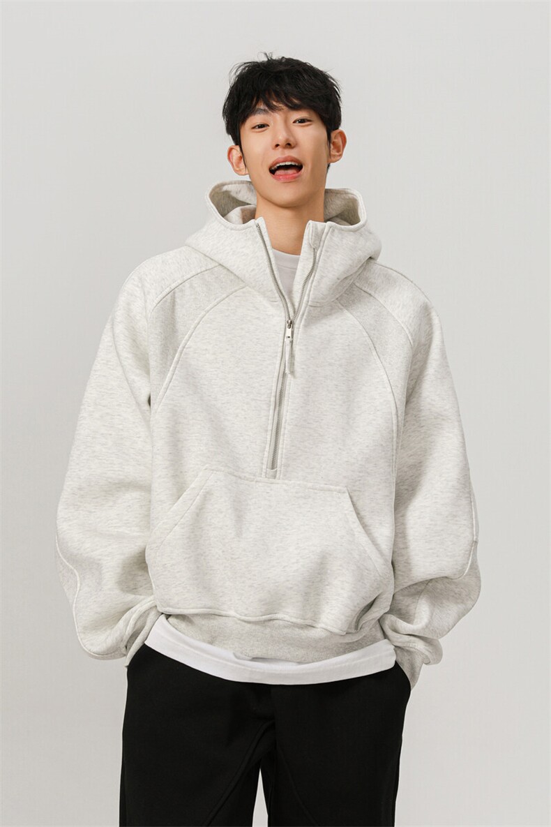 高品质cleanfit450g重磅套头版拉链卫衣外套TTTB17-特P78控128,男装卫衣,星座1315