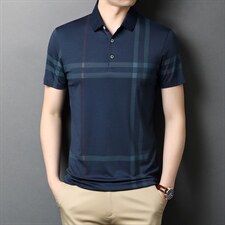 QLM99107男士2023年夏季新款短袖休闲t恤夏光棉免烫体恤P55图片