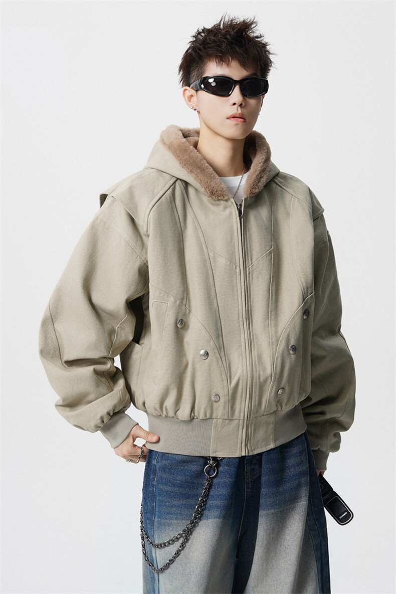 仿兔毛座山雕男美式加厚加绒工装棉衣男保暖夹克外套MY1708-P128,男装夹克,电商D206-1