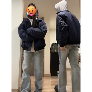 1014-1-KF505--P65-春秋美式潮牌情侣痞帅飞行外套翻领棒球服图片