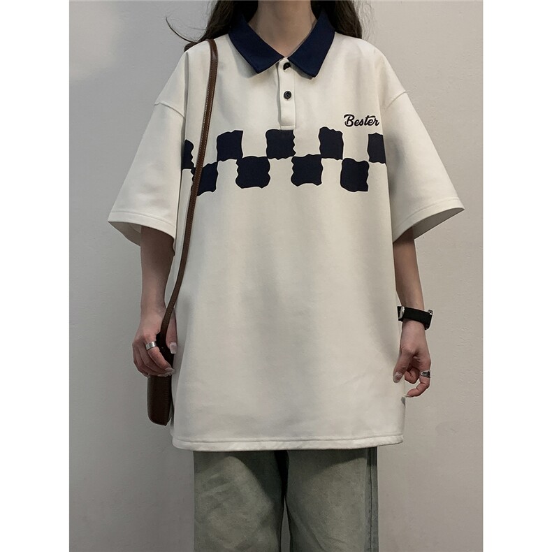 2024夏季新款翻领宽松纯棉polo衫短袖男T恤X416b-1-DT316-P40限58,男装T恤,星座416B-1