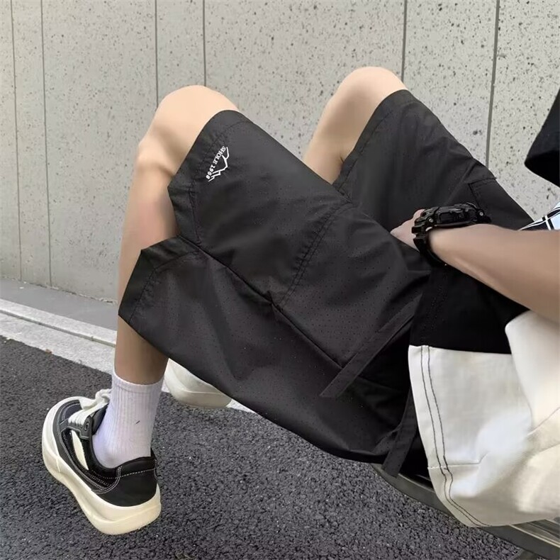 日系简约休闲短裤男夏季宽松双层内网运动5五分裤D1087,男装牛仔裤,星座1116A-1（原606A）