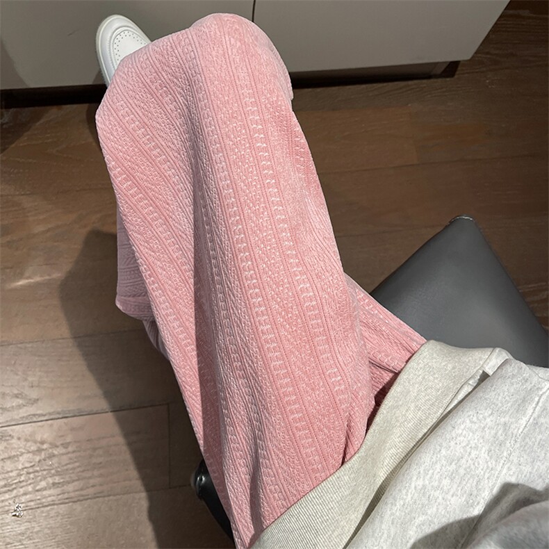 8XL-M麦穗纹雪尼尔阔腿裤男垂感休闲直通裤特大码卫裤K992P50控68,男装休闲裤,电商D206-1