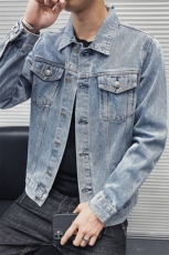 店主风男士韩版休闲牛仔夹克秋季新款潮流男装上衣服外套8161，男装夹克，电商A318