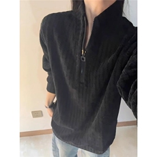 鱼骨纹半拉链立领卫衣男秋冬长袖针织内搭打底衫WB623-P47，男装T恤，星座412-3