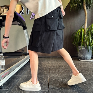 D962-P58夏季新款男士工装短裤男潮流宽松直筒立体口袋休闲五分裤图片
