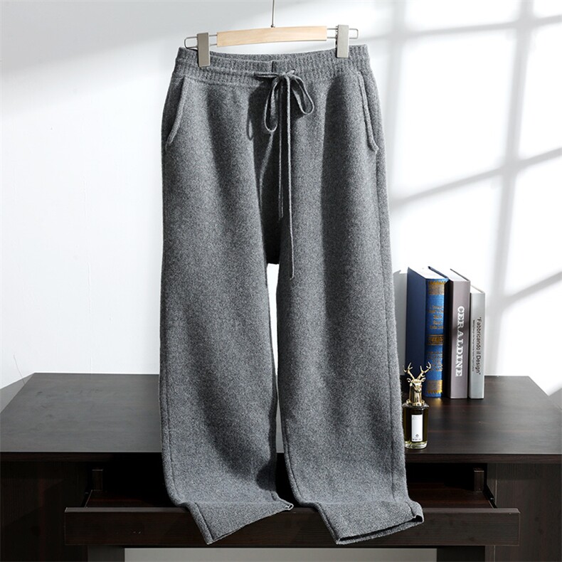 2025秋冬新款百搭四平加厚萝卜裤，男装休闲裤，澳坤羊绒