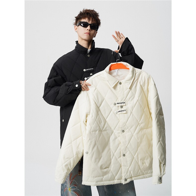 仓库现货MY1112-特批80 秋冬棉衣加厚夹克领加棉外套刺绣棉服加厚图片
