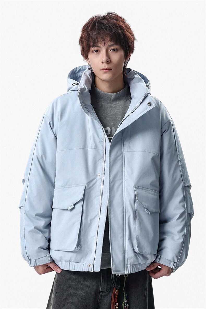 新款冬季大码羽绒棉服棉袄连帽工装韩版宽松外套A436-2533-P98,男装棉衣,电商A436