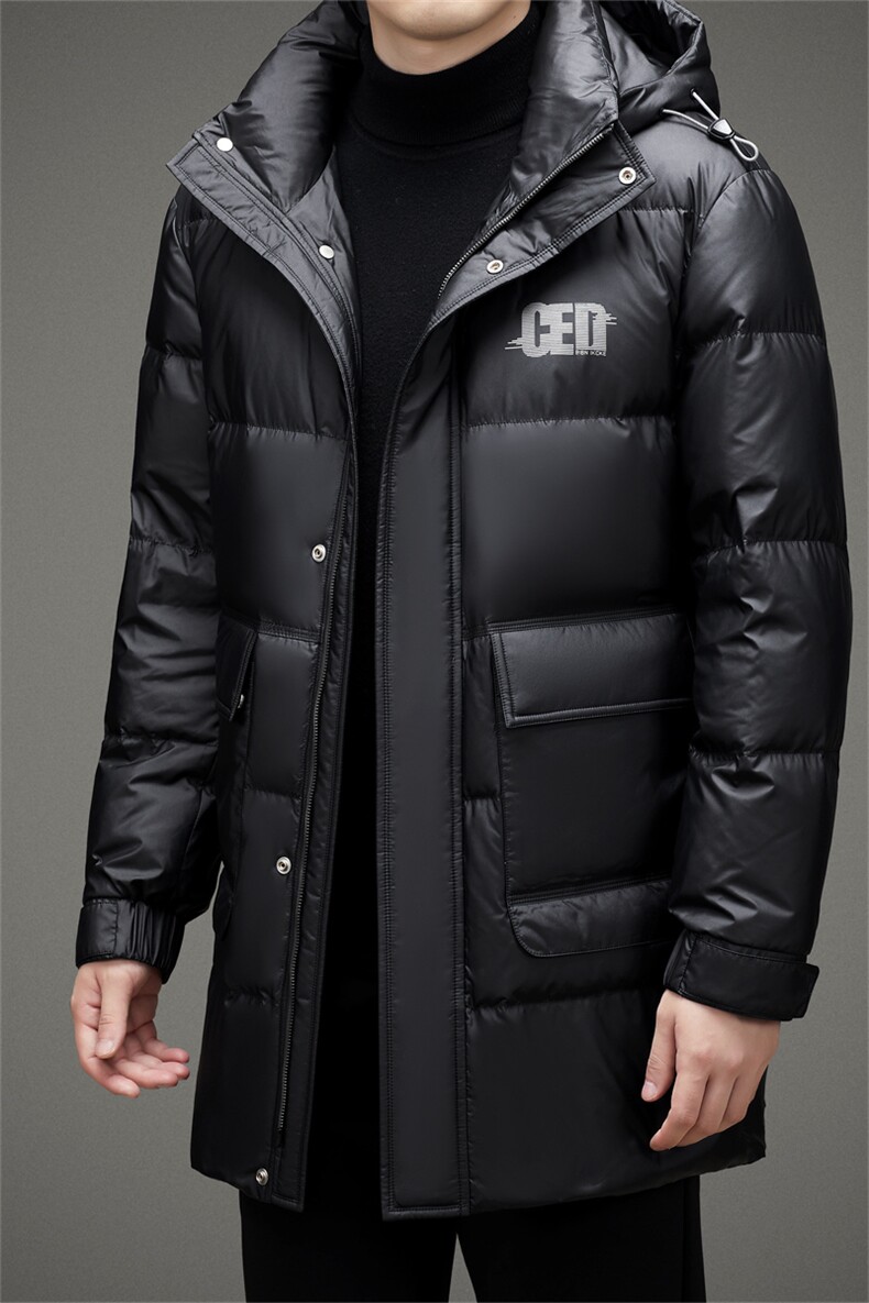 BAMJ-8927钱塘2020-2中青年男士中长款时尚休闲有帽羽绒服P330,男装羽绒服,钱塘207-2