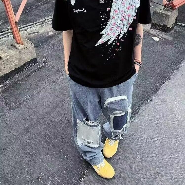 半墨宽松大码新中式风衬衫男短袖立领复古竹子印花夏装文艺衬衣,男装T恤,星座506A
