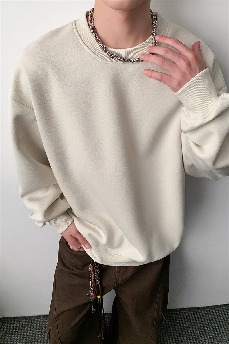 圆领加绒奥粒绒拼接500克结构板卫衣撞色短宽外套潮RH5301JR-P46,女装短外套,星座610B-1