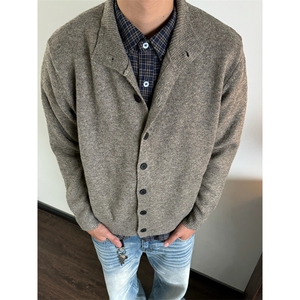 潮牌复古慵懒风开衫毛衣男女秋季宽松情侣百搭针织衫外套 MAE05图片