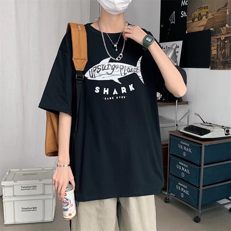 夏季潮牌男士短袖t恤男潮流上衣情侣半袖体恤衫RT21P28图片
