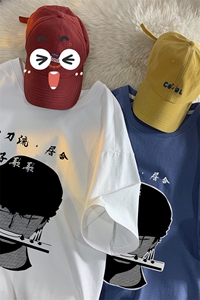 ！重磅短袖T恤男士克莱因蓝半袖港风体恤衫男DX39-P20图片