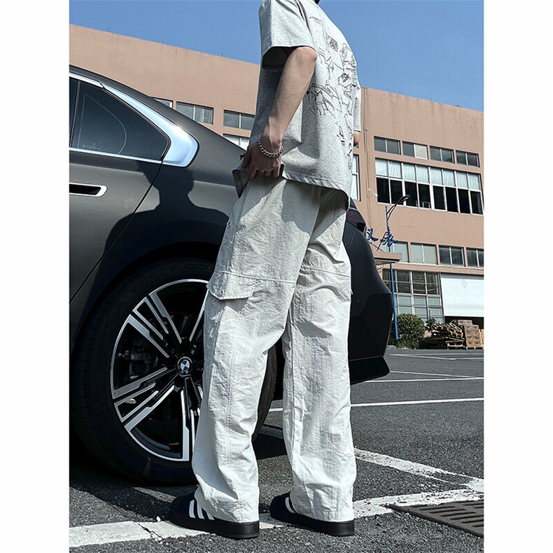 A178三防面料2025新款工装裤宽松直筒XK309P45限价78,男装休闲裤,电商A178