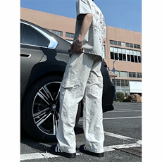 A178三防面料2025新款工装裤宽松直筒XK309P45限价78，男装休闲裤，电商A178