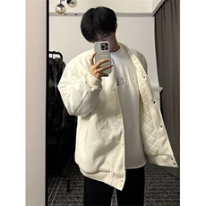 夹棉外套男韩版潮流高街帅保暖拼色2024冬季JJ61-P78，男装夹克，星座1109-3
