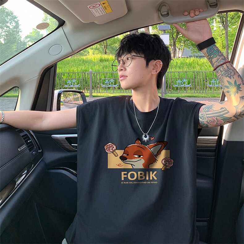 量大优得物抖音高品质重磅230克美式印花无袖t恤背心WB603特P18，男装背心/马甲，电商A486