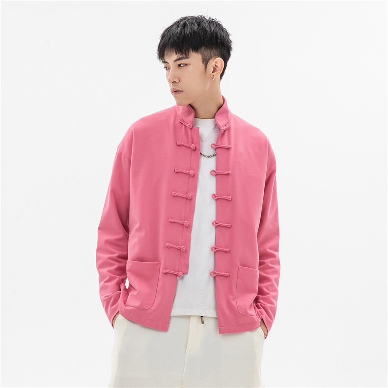 秋冬大码风加厚夹克外套立领盘扣情侣中性唐装汉服 JK20/P135图片