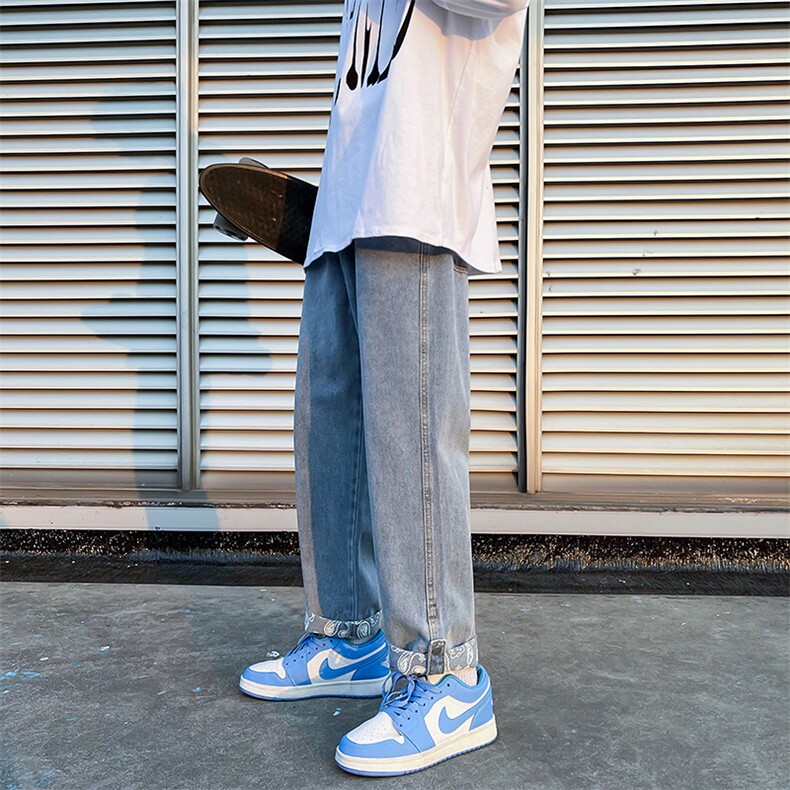 牛仔裤2022春季直筒宽松S-3XL长裤高街ins休闲裤潮牌K1991-P40,男装牛仔裤,星座512-2