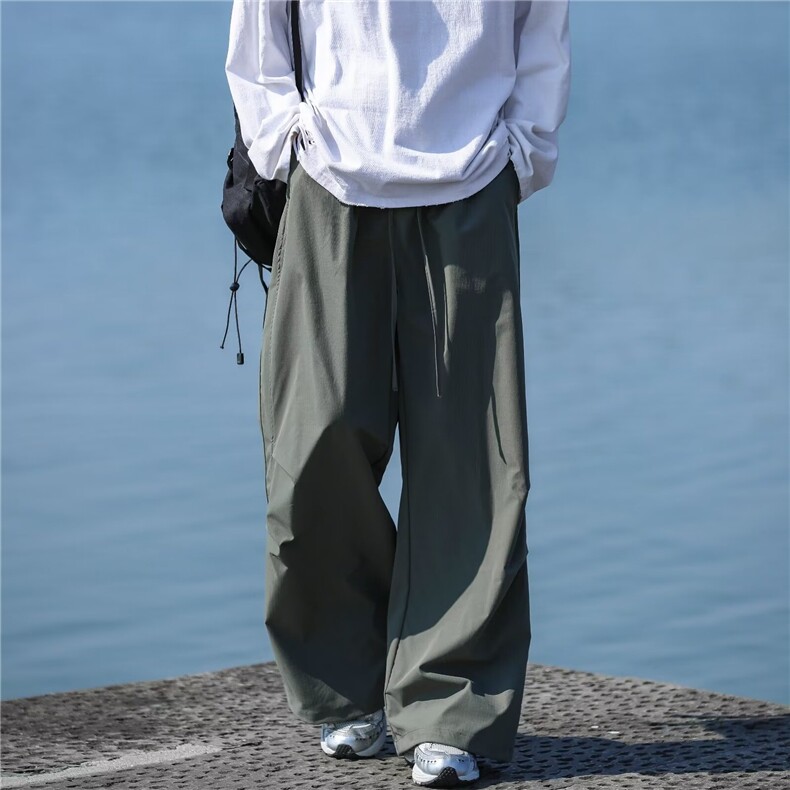 痞帅潮流春夏季休闲裤男款宽松百搭运动直筒长裤子KP12,男装休闲裤,星座1116A-1（原606A）