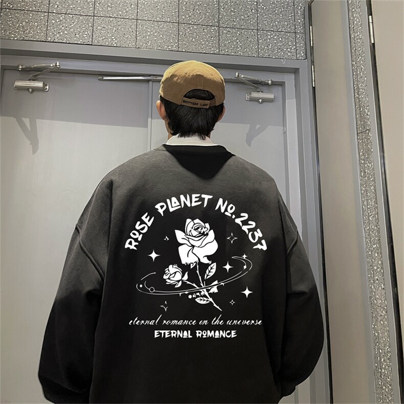 特P25控48秋冬新款男士圆领卫衣宽松休闲日常百搭上衣WQ2456,男装卫衣,电商B370