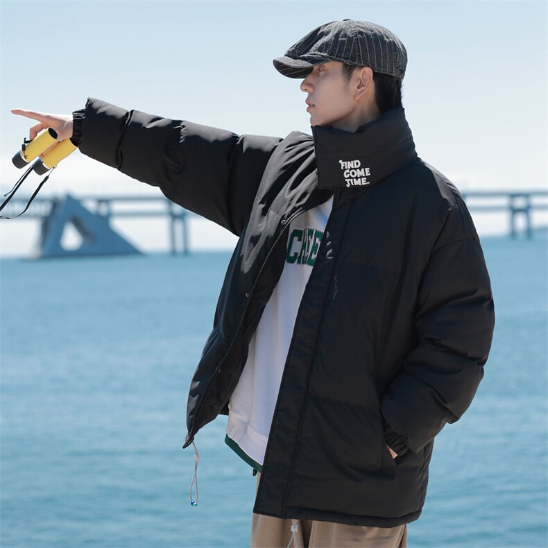 克莱因蓝冬季棉衣男加厚棉袄外套ins情侣款面包棉服M0761-P100,男装棉衣,星座308B-1