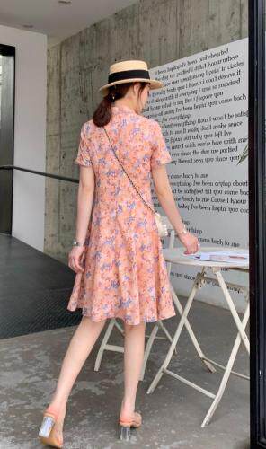 夏季新款碎花旗袍连衣裙，女装婚纱/旗袍/礼服，斯瑞威