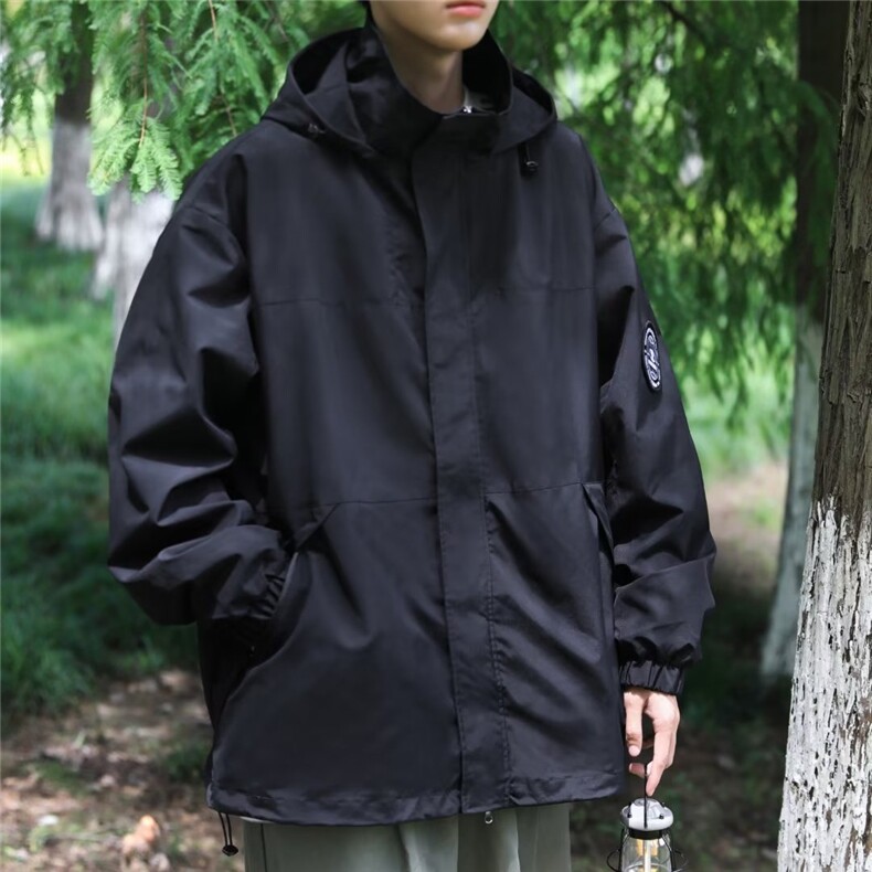 美式冲锋衣外套潮牌2023男夹克春秋新款户外登山服褂子W5259-P60,男装夹克,星座412-3