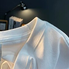 网图重磅纯棉短袖T恤男女潮牌夏季美式半袖体恤A025-T7675-P25，男装T恤，电商A025