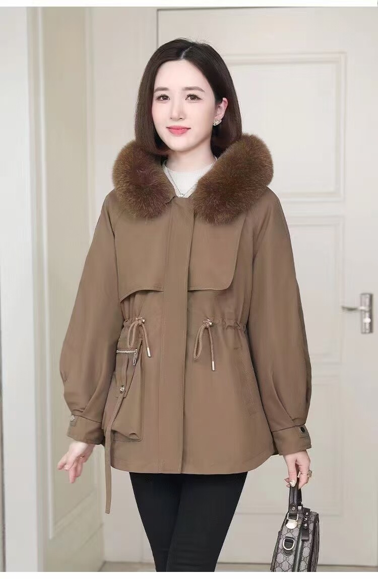 2025女士派克服万人迷真獭兔毛獭兔毛内衬图片