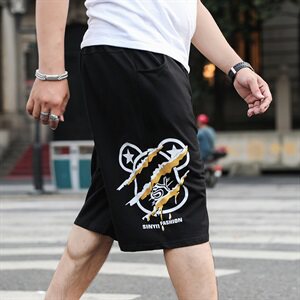大码短裤男新款加肥加大夏季休闲短裤胖子大号个性五分裤589款图片