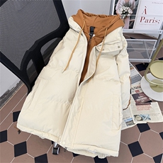 冬季2024新款休闲面包服美式潮牌假两件连帽棉衣男款W8012-P80，男装棉衣，星座512-4