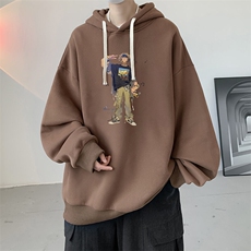 连帽卫衣男大码胖子帽衫大号运动服WY2419-P35，男装卫衣，电商A040