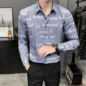 312A-5-134-P55  店主英伦韩版潮流衬衫休闲修身上衣图片