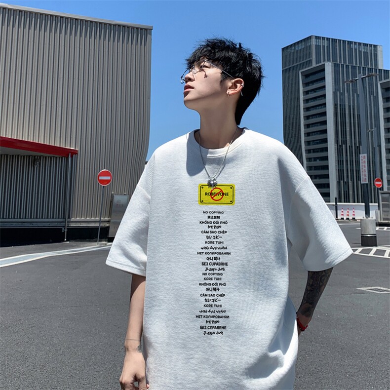 量大优！供视频！港风华夫格短袖T恤半袖男HT220-特P18,男装T恤,电商B367