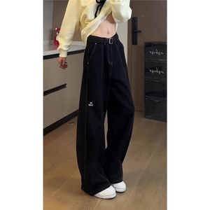 1506-1/K84191/P47个性字母牛仔裤嘻哈ins潮高街潮流痞帅长裤男女图片