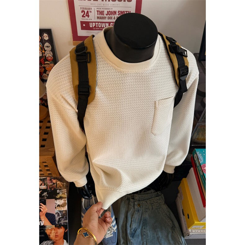 2026春季新款港风假模大码基础款圆领卫衣M-5XHW25836-特P35,男装卫衣,电商A022