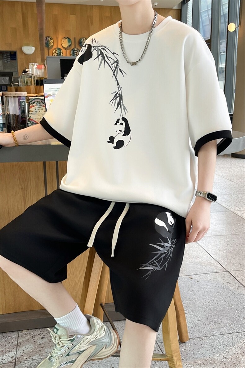 夏季短袖短裤两件套装TZ6123特P40,男装休闲套装,电商A309