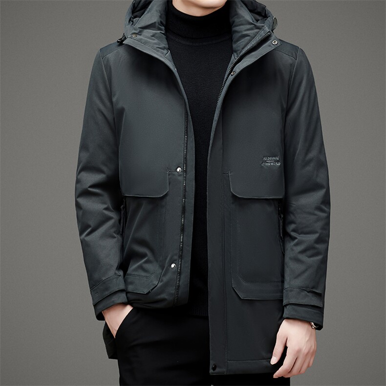 羽绒服男装中长款2023年冬新款连帽休闲百搭外套SNNYR873302-P300,男装羽绒服,电商B212（原钱塘6029）