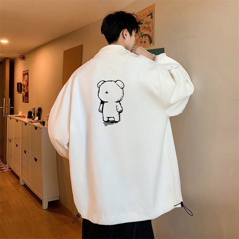 麂皮绒夹克男大码立领褂子外套JK85339-P68 加绒款-P78图片