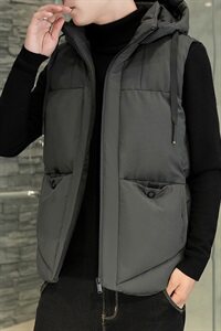 2021秋冬季新款连帽男士潮流马甲男潮流外套 A438-R001图片