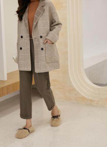 冬季新款双面羊绒大衣，女装，拉嘉图