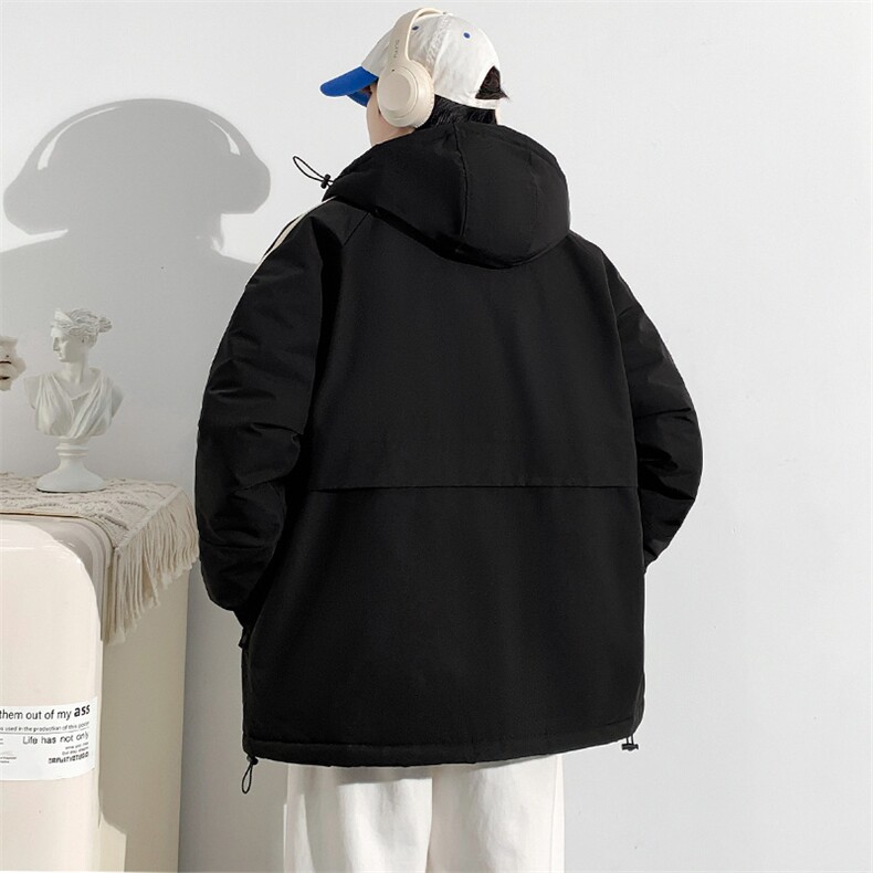 冬上新加棉保暖棉服潮青少年连帽棉衣外套男女8321-P110控价158,男装棉衣,电商A441-1
