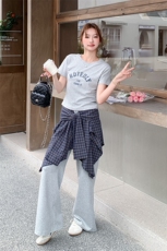 【新款现货】灰色印花设计师套装088-7727P165K228，女装套装/套裙，2C088