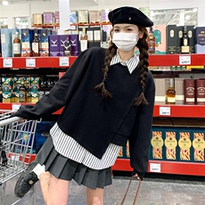 【已出货】2026秋两件套可单穿套头卫衣2C372-9022-P100控178，女装短外套，2C372